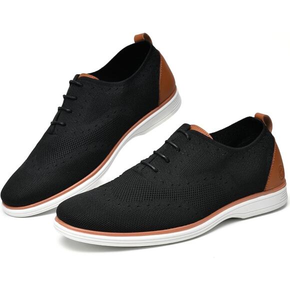 Men\'s Casual Mesh Fashion Sneakers - Comfortable Slip-On Oxfords, Size 12 main image 4